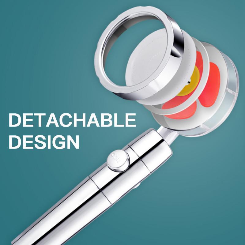 LED Color-Changing High-Pressure Shower Head – No Batteries Needed!